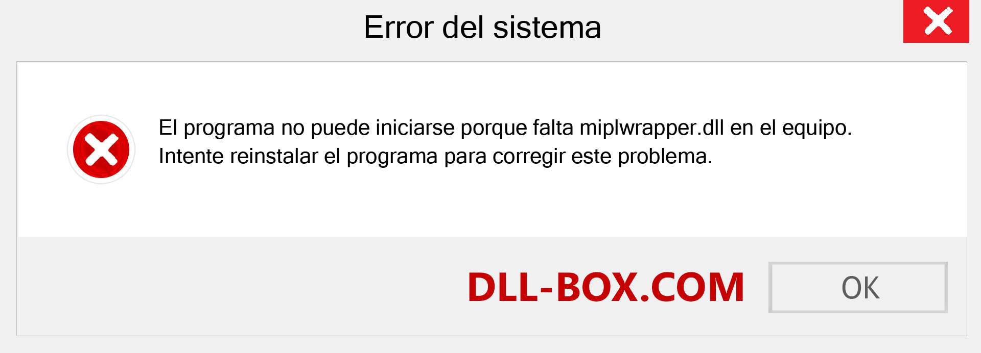 ¿Falta el archivo miplwrapper.dll ?. Descargar para Windows 7, 8, 10 - Corregir miplwrapper dll Missing Error en Windows, fotos, imágenes