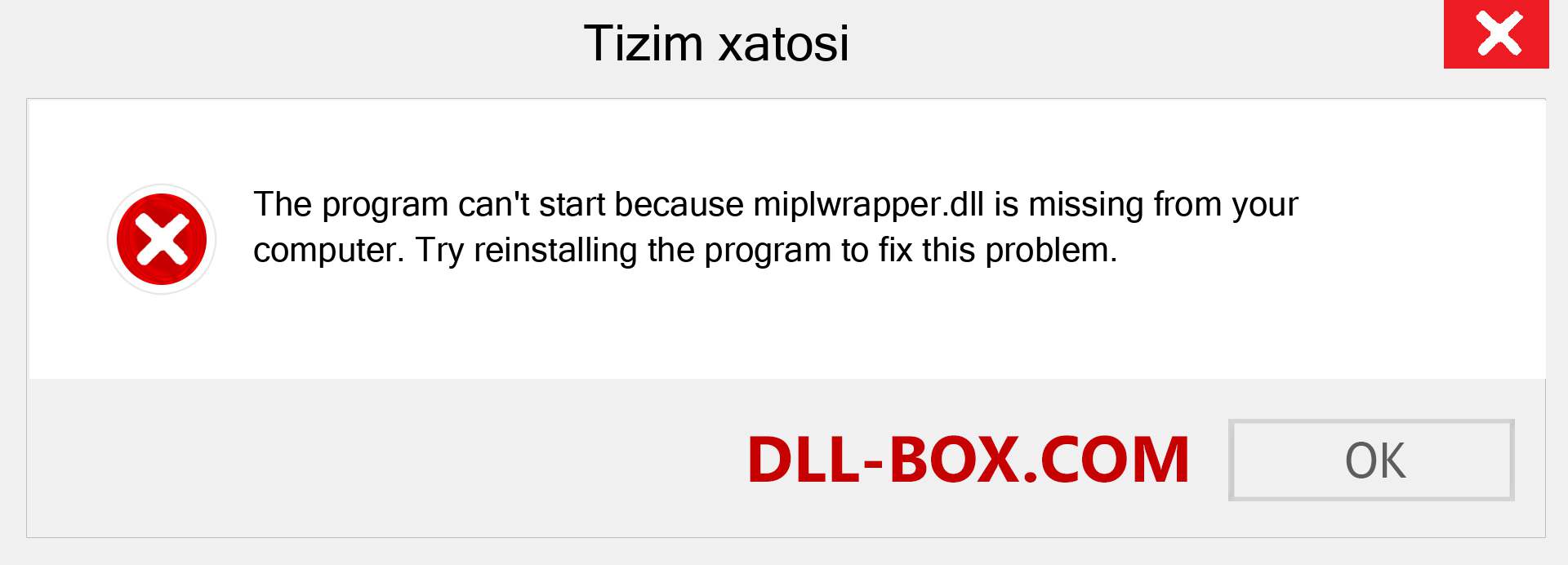 miplwrapper.dll fayli yo'qolganmi?. Windows 7, 8, 10 uchun yuklab olish - Windowsda miplwrapper dll etishmayotgan xatoni tuzating, rasmlar, rasmlar